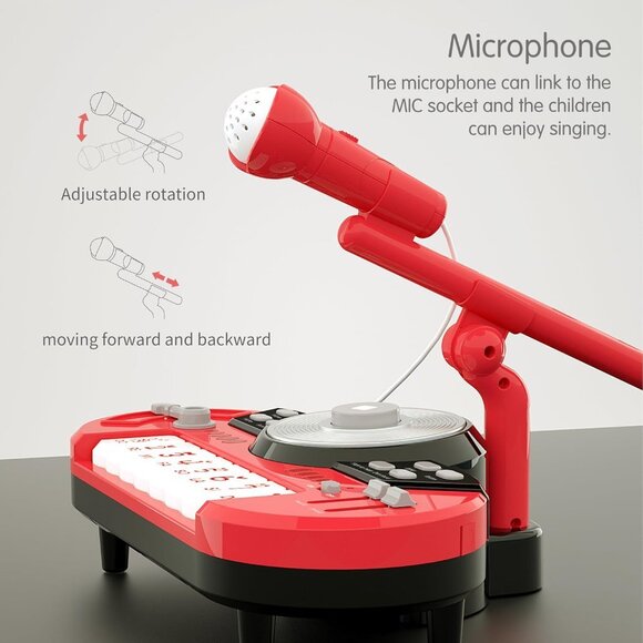 DJ Mixer Piano Toys for Baby Toddler 8 Keys Keyboard - Picture 3 of 6